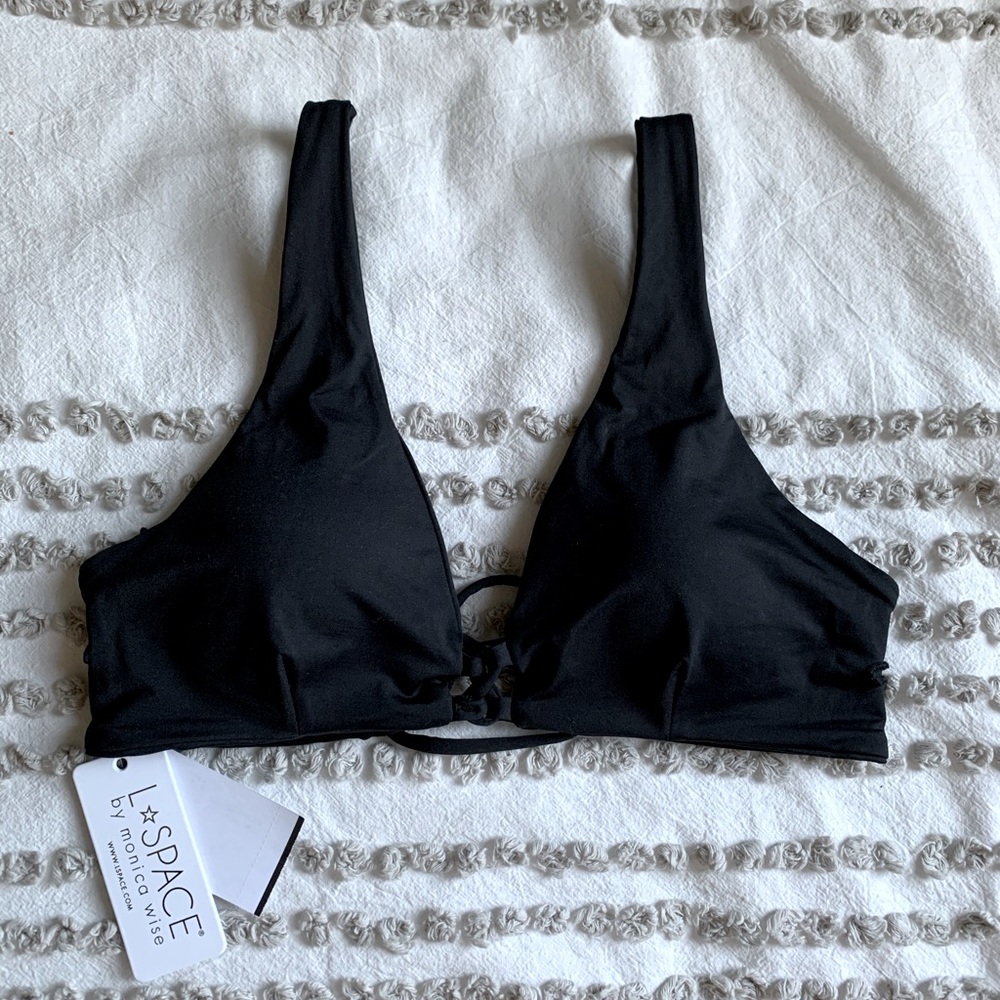 L*Space Black Bikini Top, Runs Small!